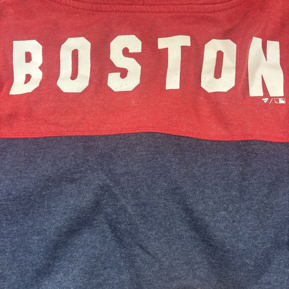 XL Fanatics Boston Red Sox Full Zip Hoodie Sweatshirt Red/Navy Blue Men's - Picture 9 of 12